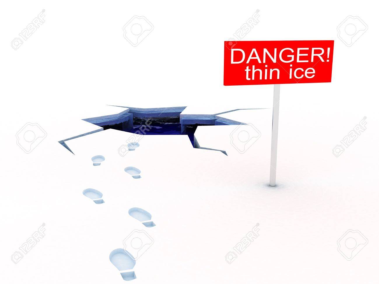 3943006-3d-illustration-of-danger-of-thin-ice-white